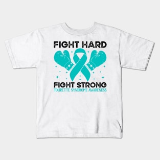 Fight Hard Fight Strong Tourette Syndrome Awareness Kids T-Shirt